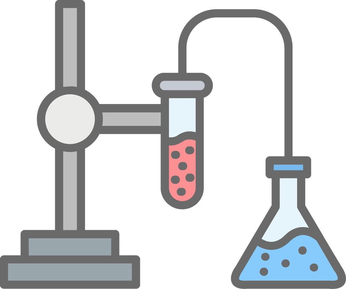 Test Tubes Line Filled Light Icon vector