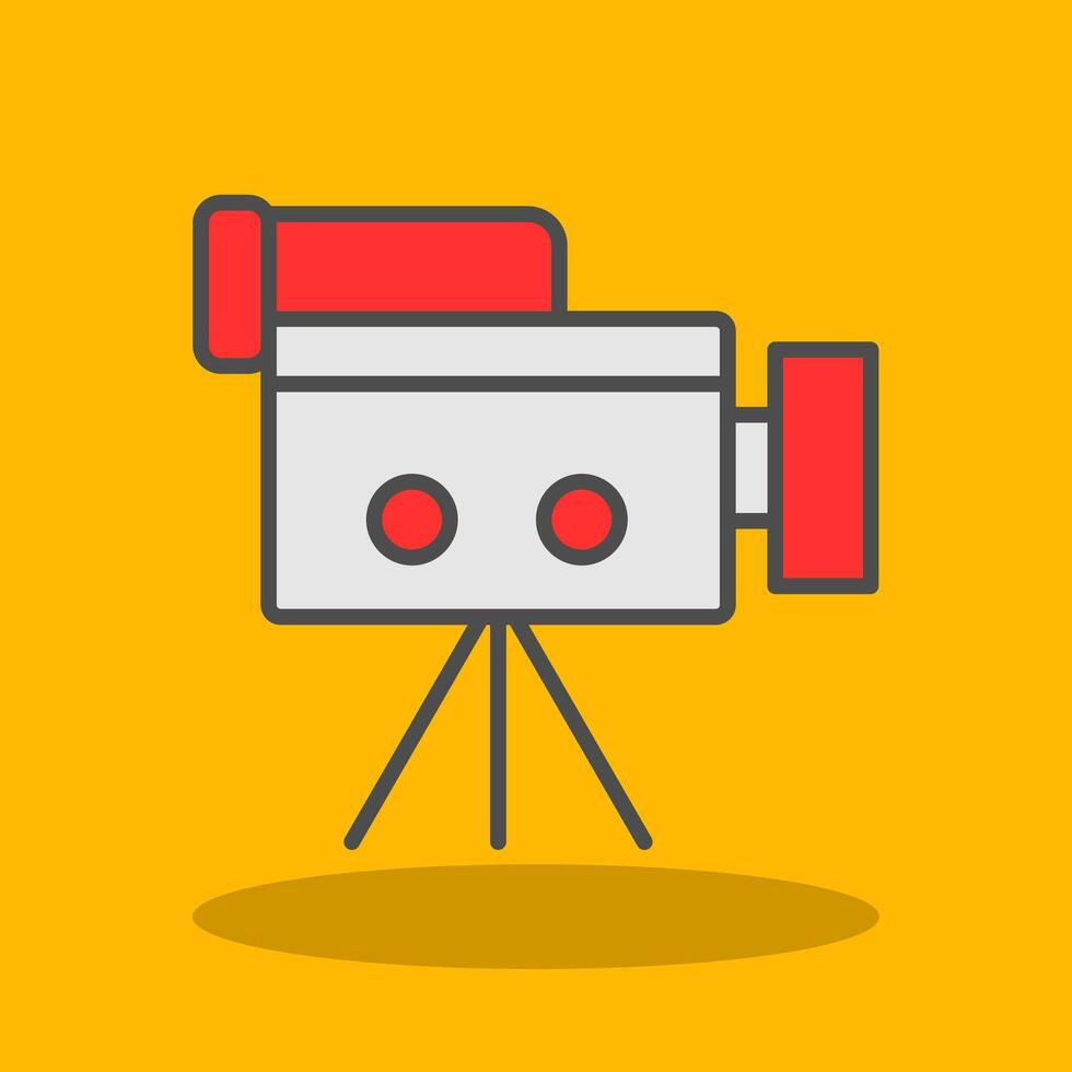 Camera Filled Shadow Icon vector