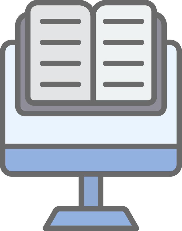 OnLine Filled Light Learning Line Filled Light Icon vector