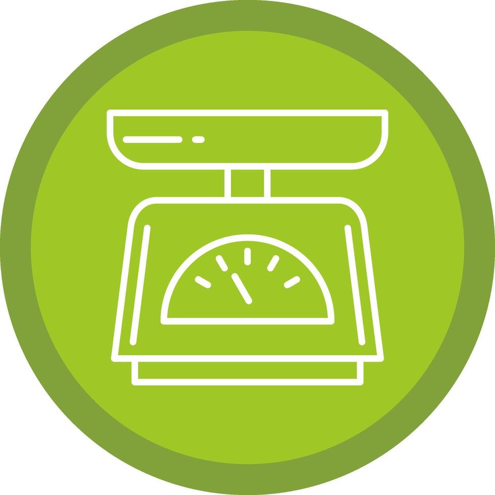Weighing Line Multi Circle Icon vector