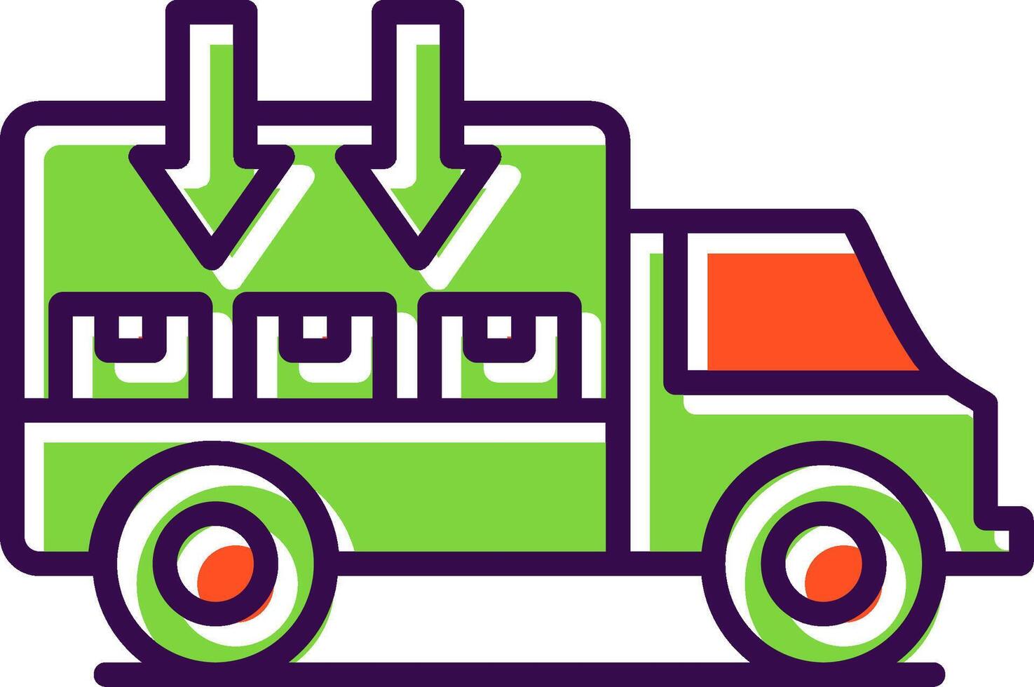 Courier And Outsourcing filled Design Icon vector