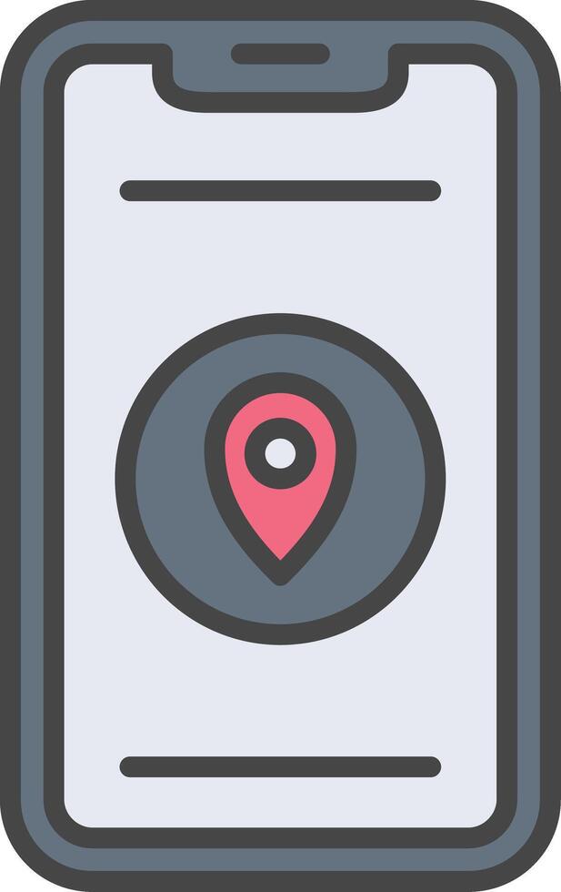 Mobile Line Filled Light Icon vector