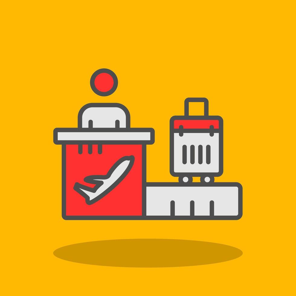 Airport Filled Shadow Icon vector