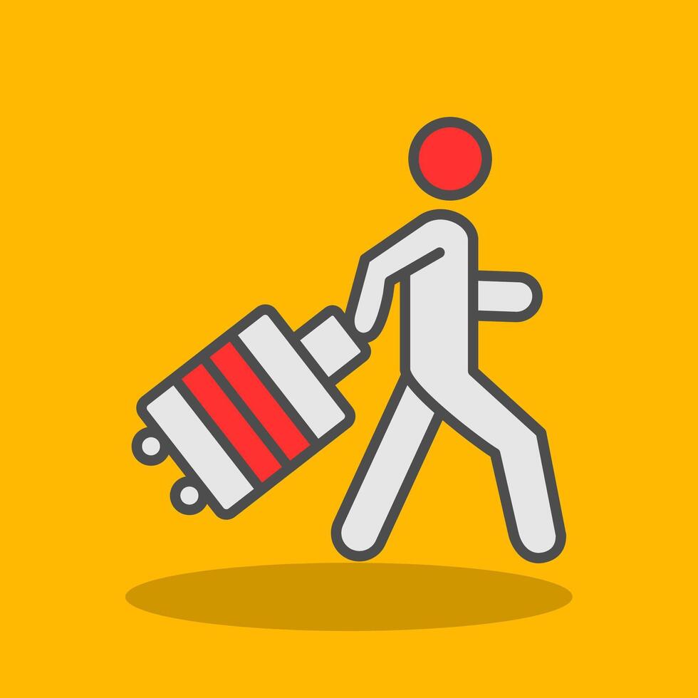 Person Filled Shadow Icon vector