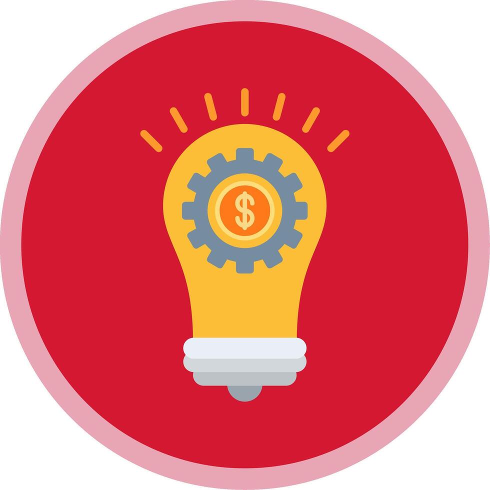 Solutions Flat Multi Circle Icon vector
