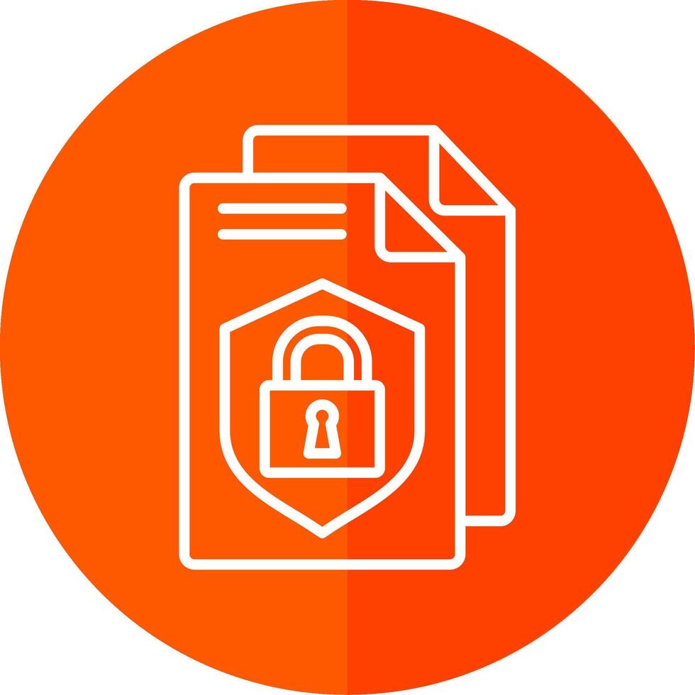 Privacy Policy Line Red Circle Icon vector