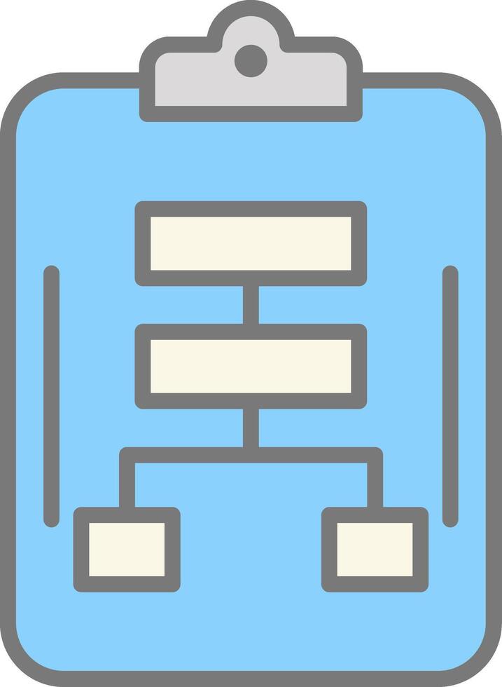 Planning Line Filled Light Icon vector