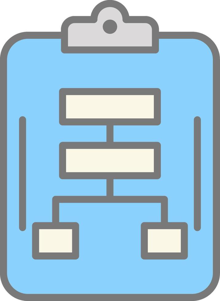 Planning Line Filled Light Icon vector