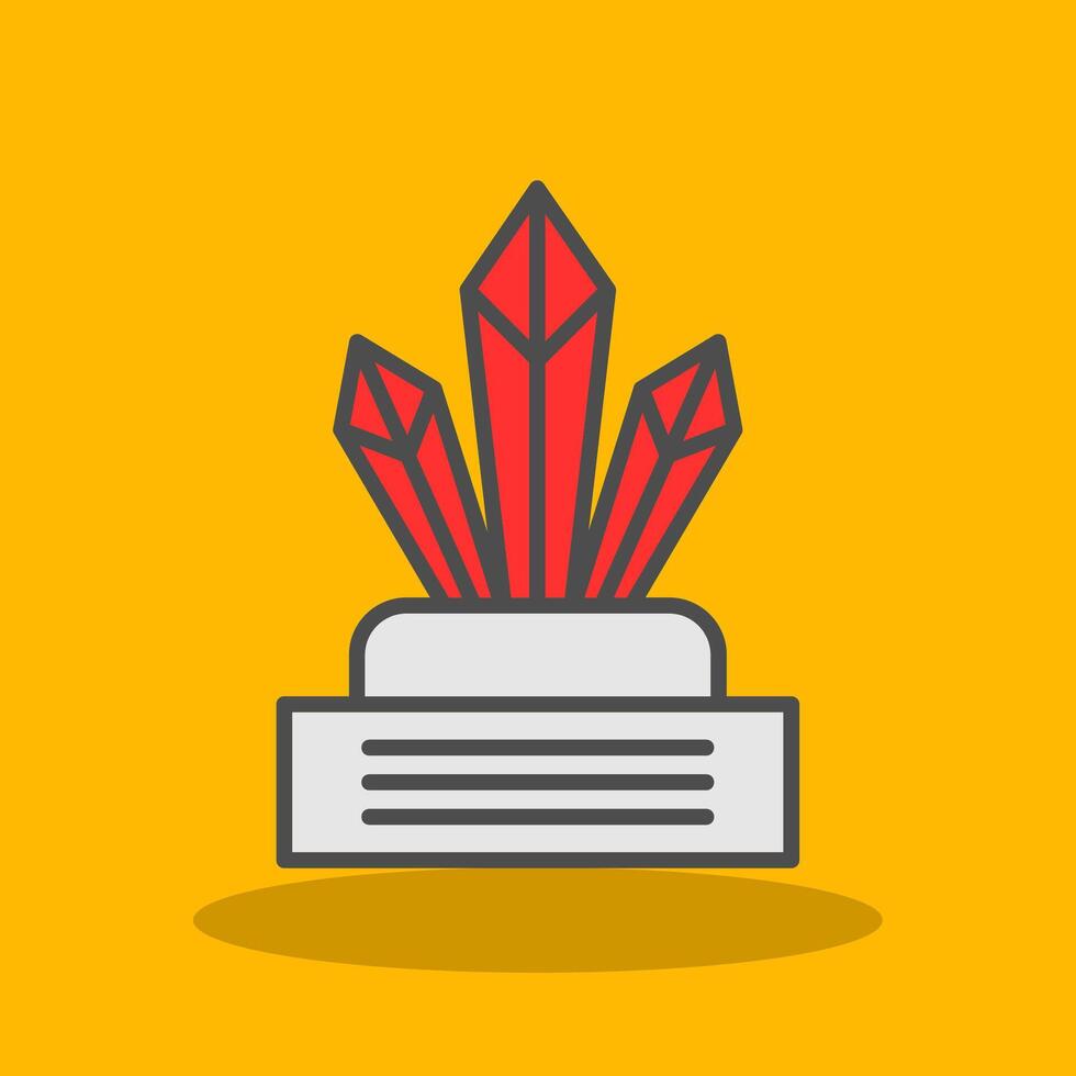 Crystals Filled Shadow Icon vector