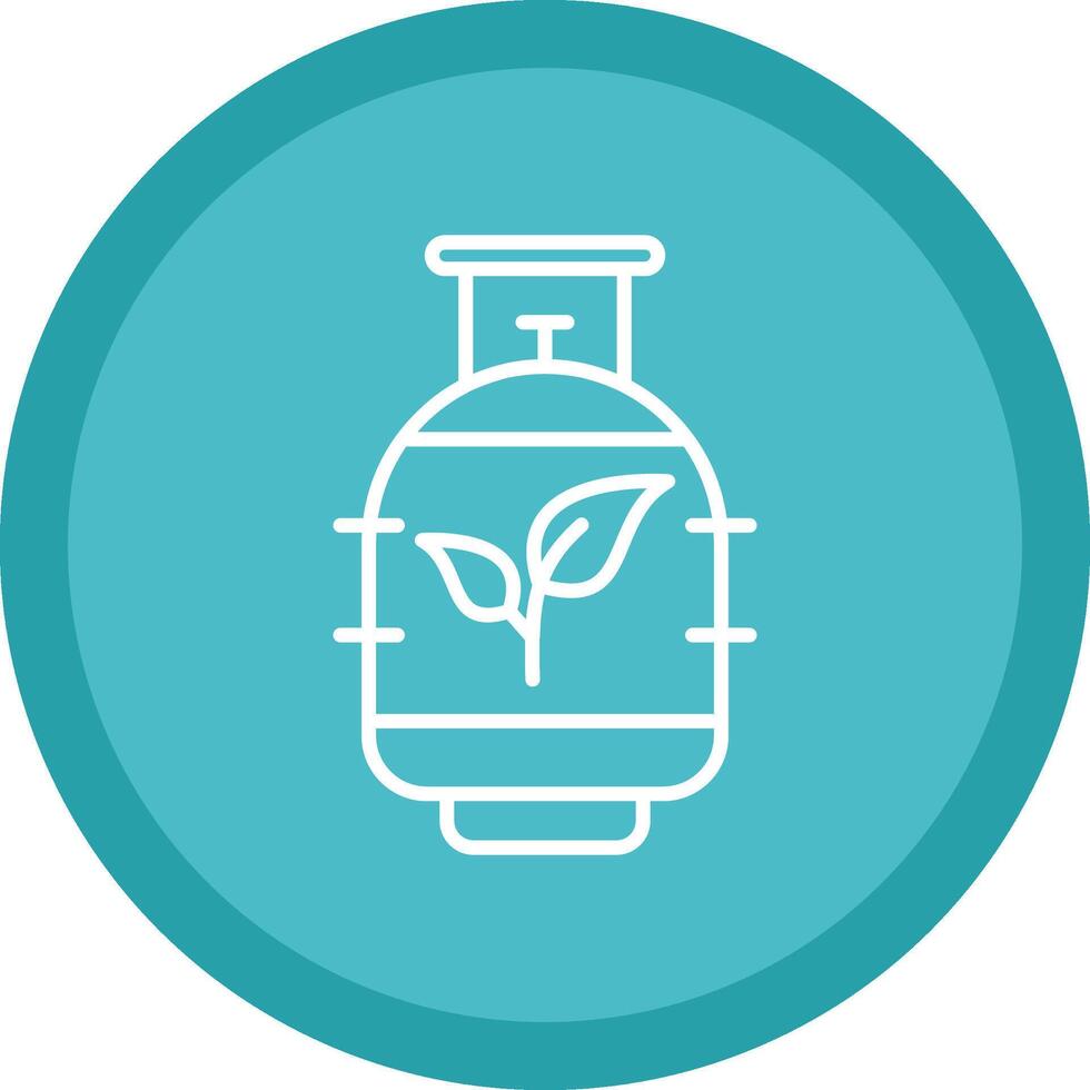 Bio Gas Line Multi Circle Icon vector