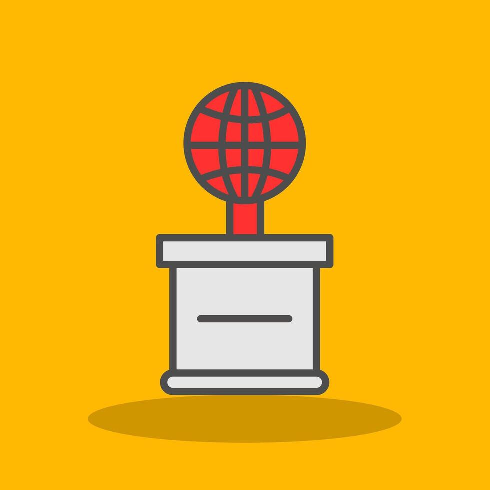 World Filled Shadow Icon vector
