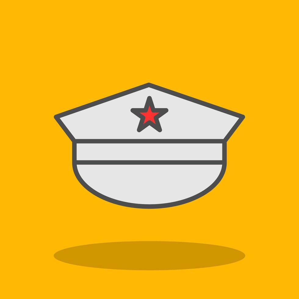 Hat Filled Shadow Icon vector