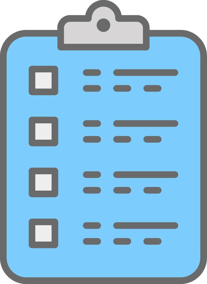 Checklist Line Filled Light Icon vector