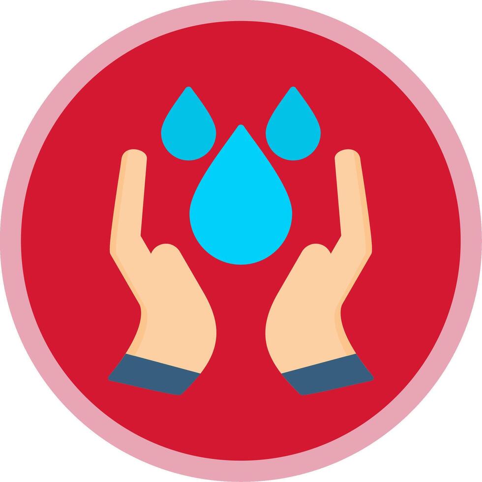 Water Saving Flat Multi Circle Icon vector