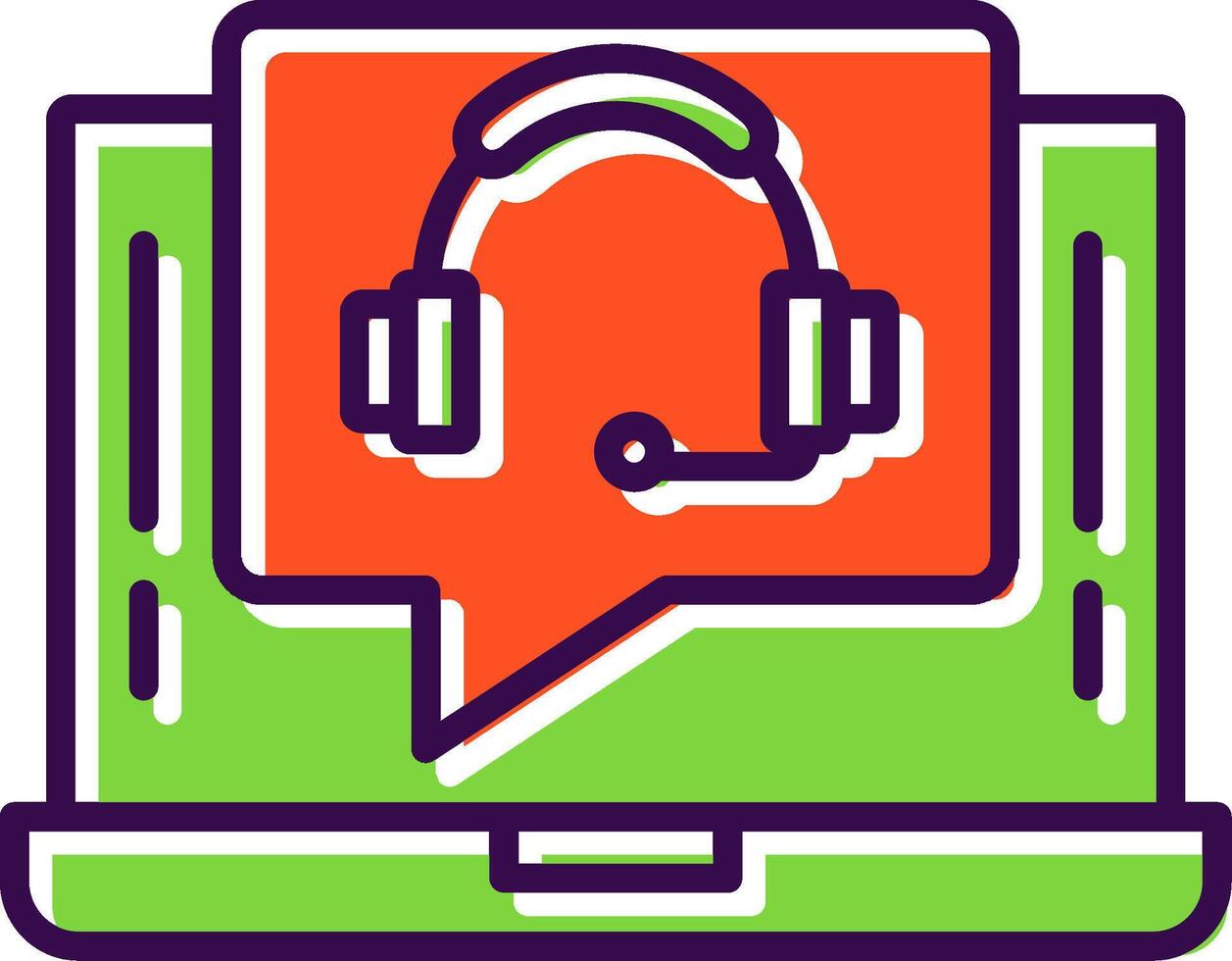 Support Call filled Design Icon vector