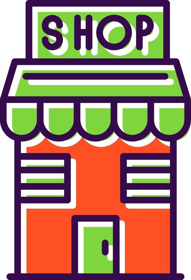 Shop filled Design Icon vector