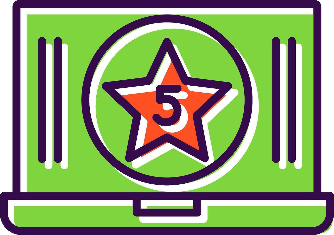 Five Star Content filled Design Icon vector