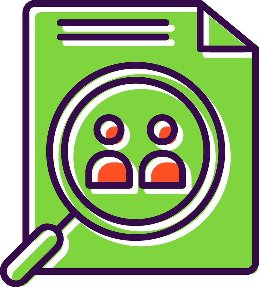 Team Search filled Design Icon vector