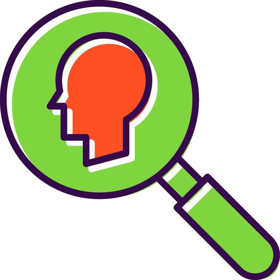 Intelligent Search filled Design Icon vector