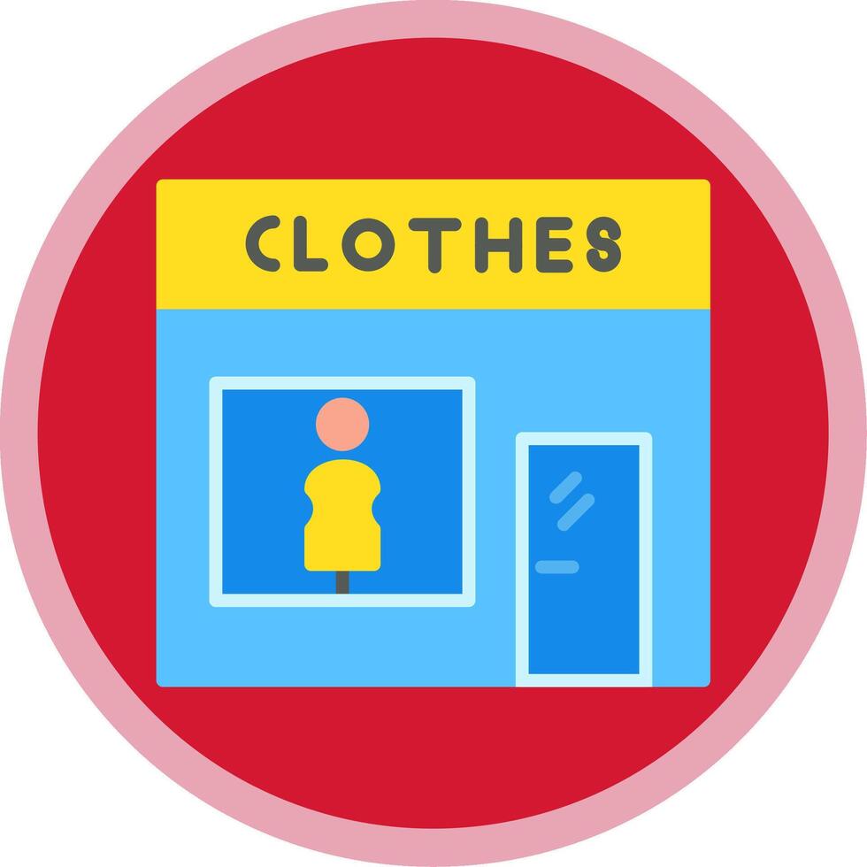 Fashion store Flat Multi Circle Icon vector