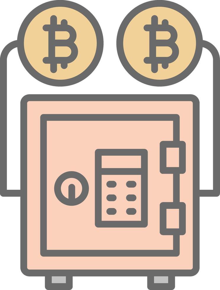 Proof Stake Line Filled Light Icon vector