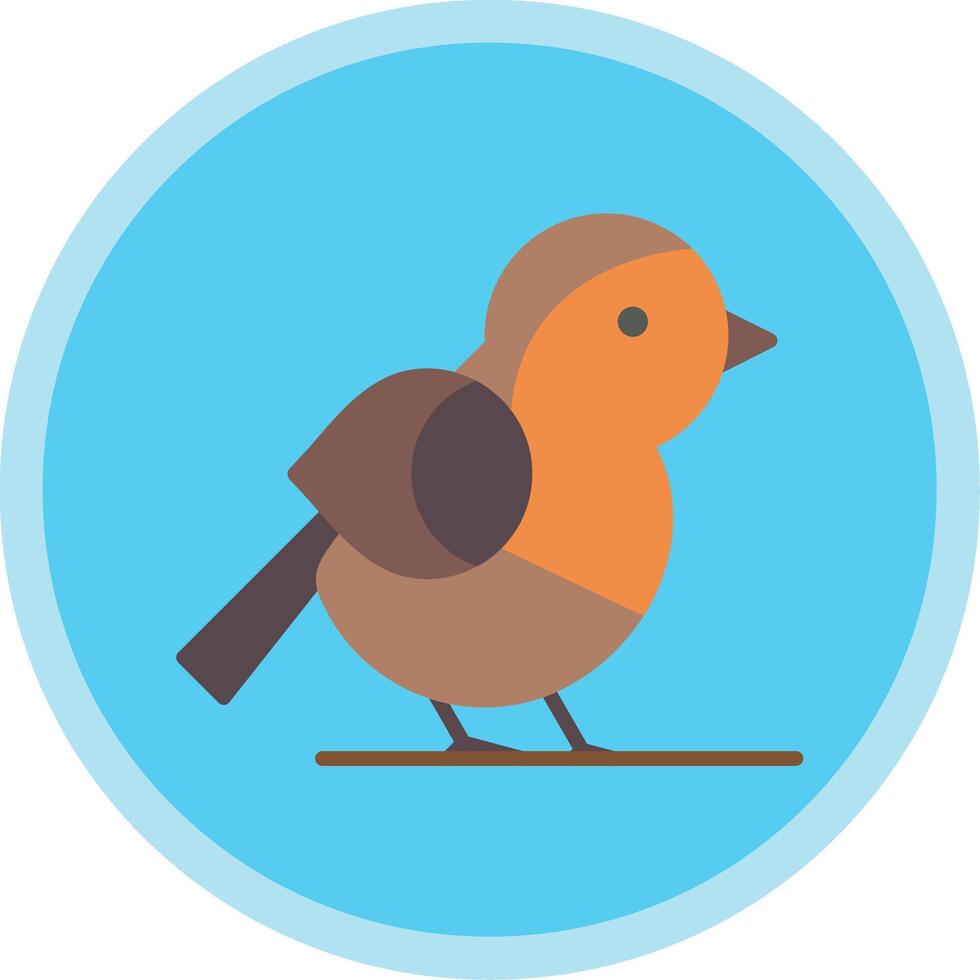 pájaro plano multi circulo icono vector