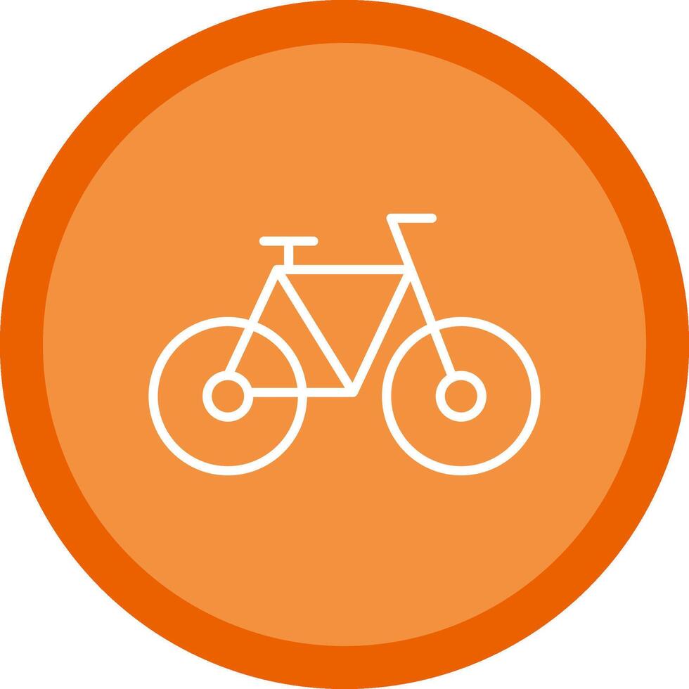 Bicycle Line Multi Circle Icon vector