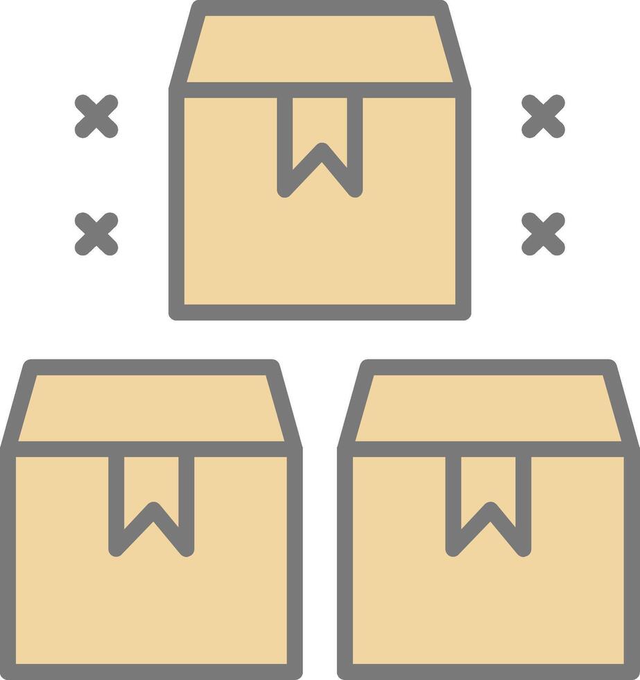 Package Line Filled Light Icon vector