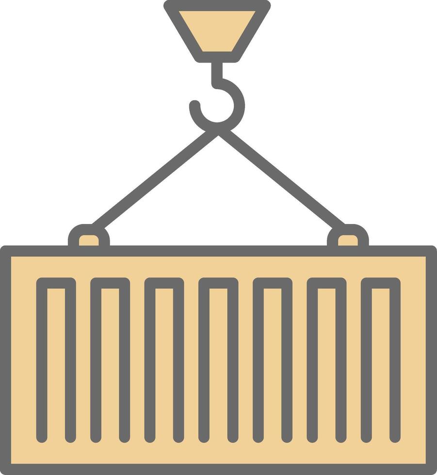 Container Loading Line Filled Light Icon vector