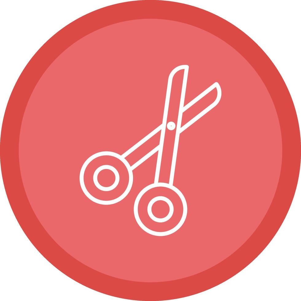 Bandage Scissors Line Multi Circle Icon vector