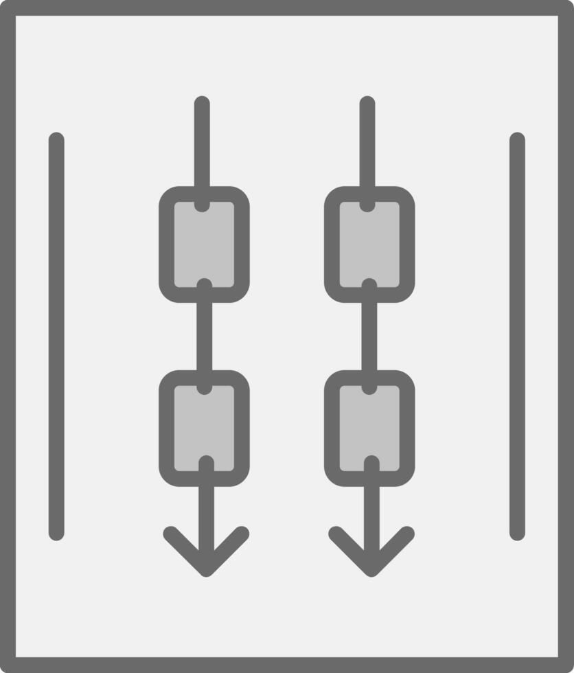 Sling Here Line Filled Light Icon vector