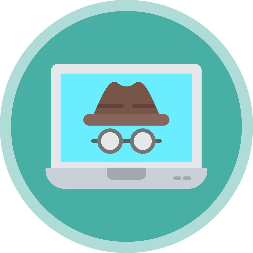 Incognito Flat Multi Circle Icon vector