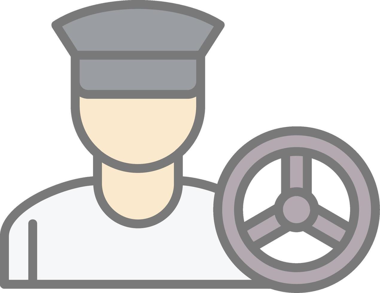 Driver Line Filled Light Icon vector