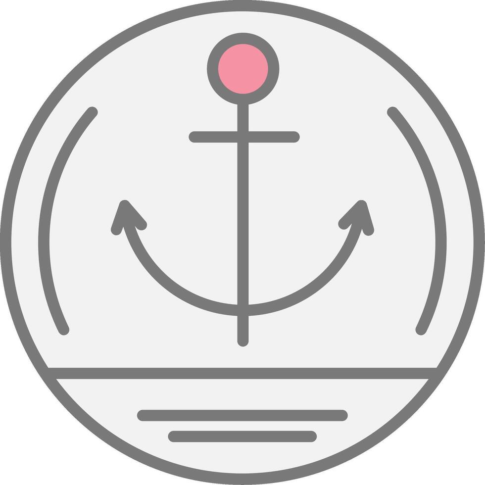 Anchor Line Filled Light Icon vector