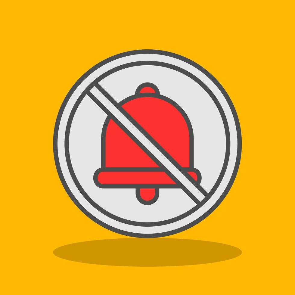Prohibited Sign Filled Shadow Icon vector