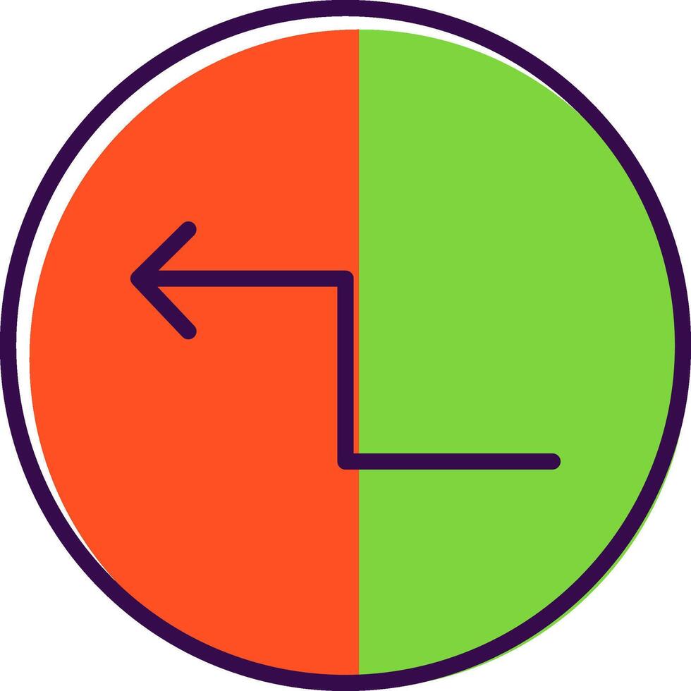 Zigzag Arrow filled Design Icon vector