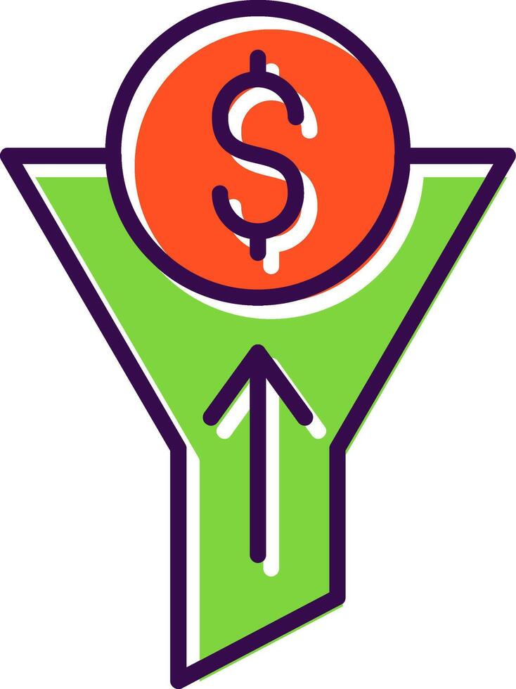 Traffic Conversion filled Design Icon vector