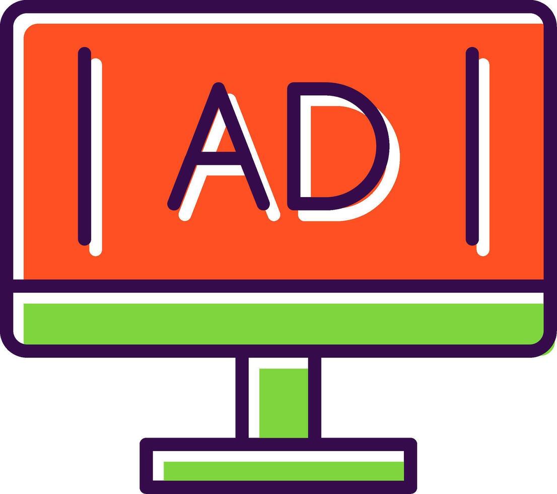 Business Advertising filled Design Icon vector