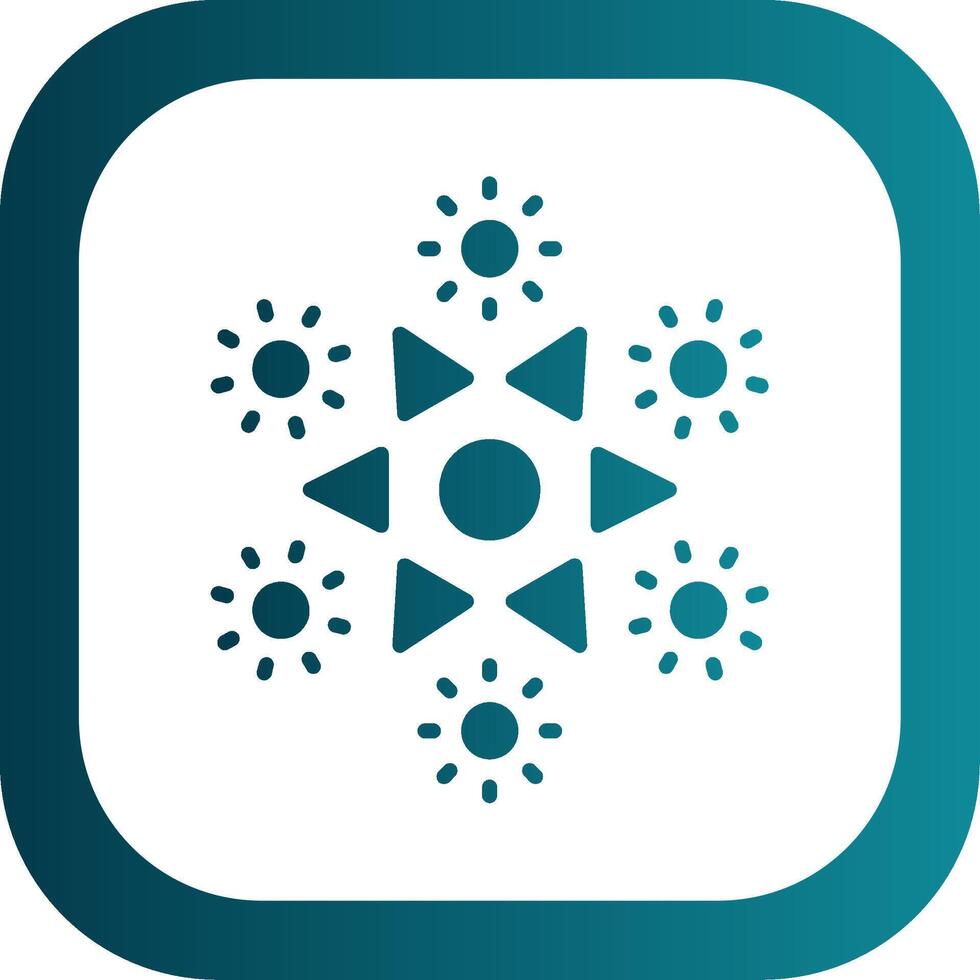 Firework Glyph Gradient Corner Icon vector