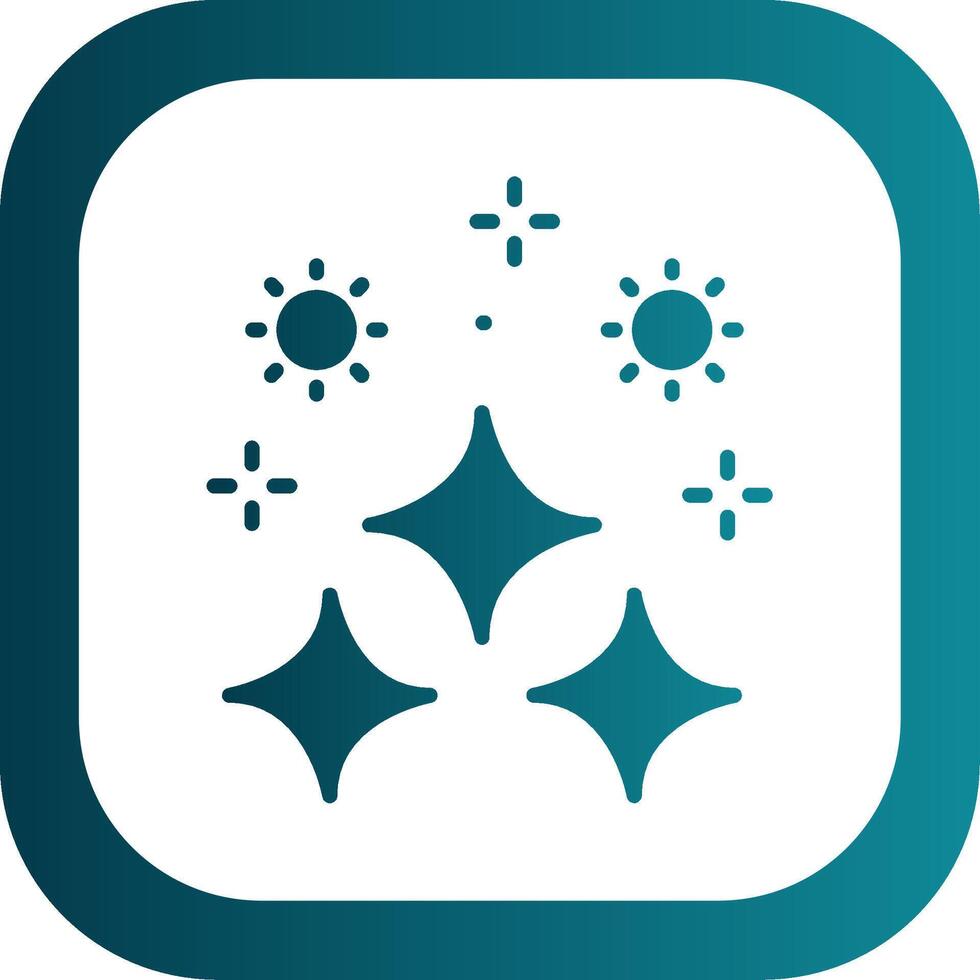 Sparkle Glyph Gradient Corner Icon vector