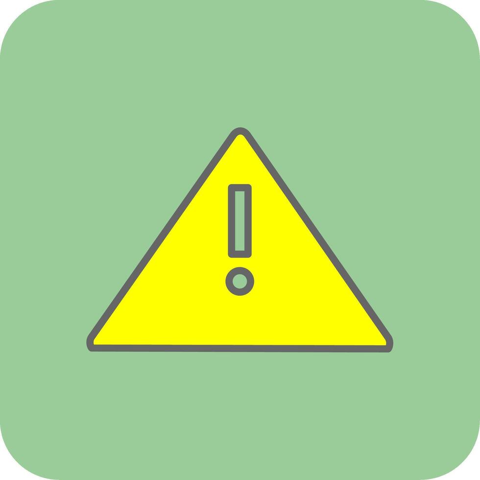 Alert Sign Filled Yellow Icon vector