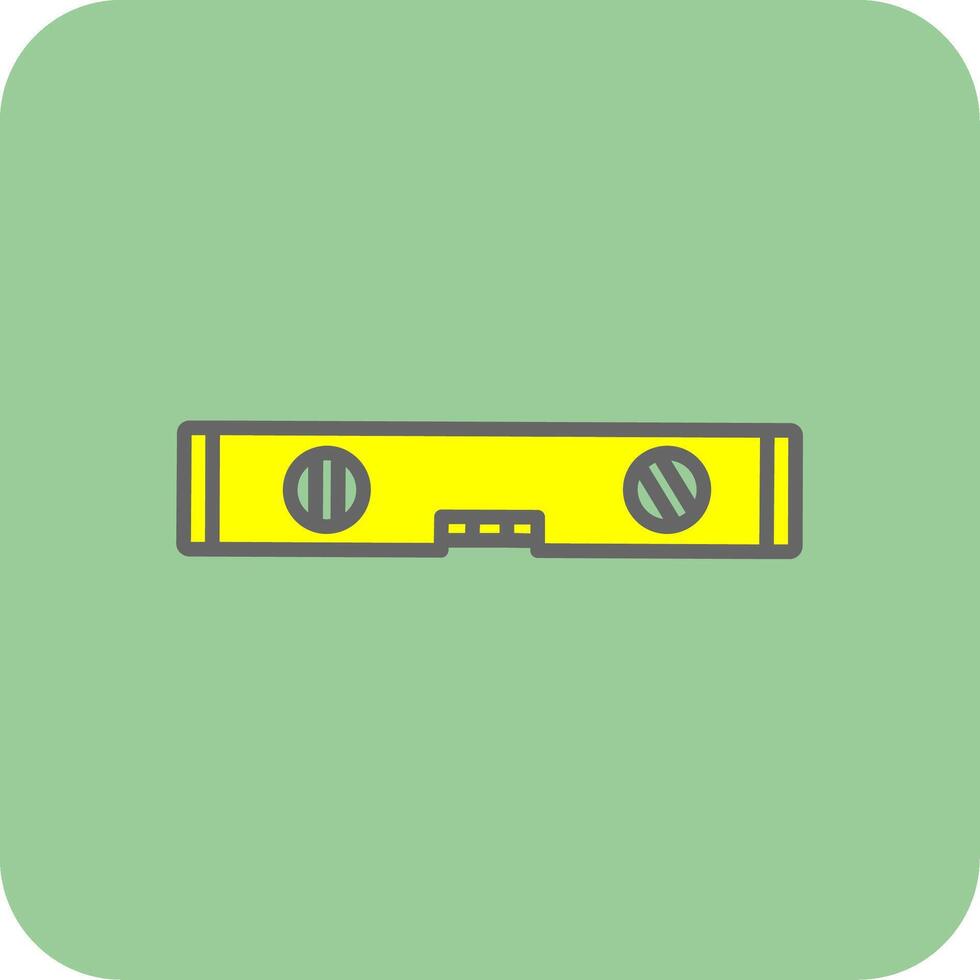 Level Tools Filled Yellow Icon vector