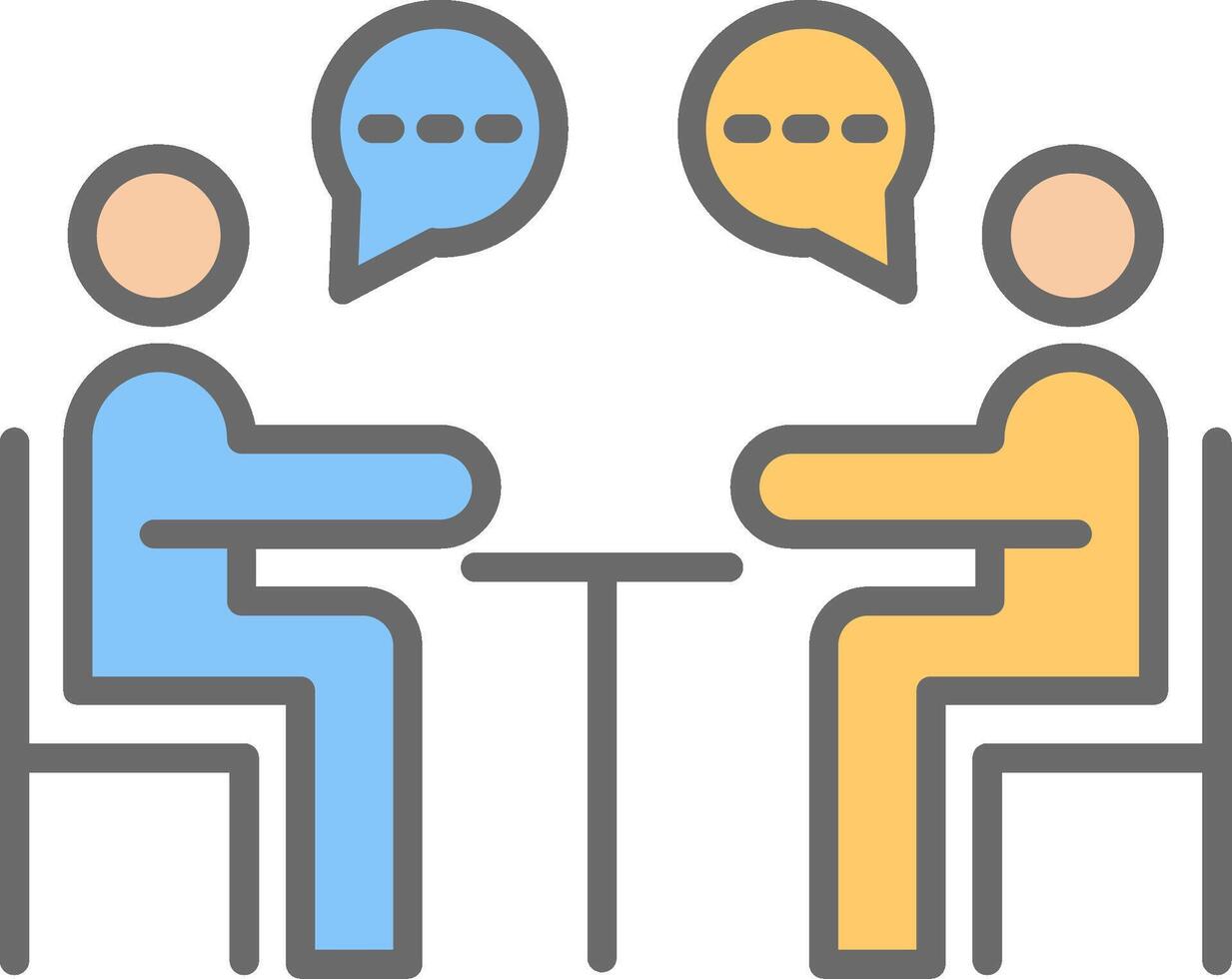 Business Meeting Line Filled Light Icon vector