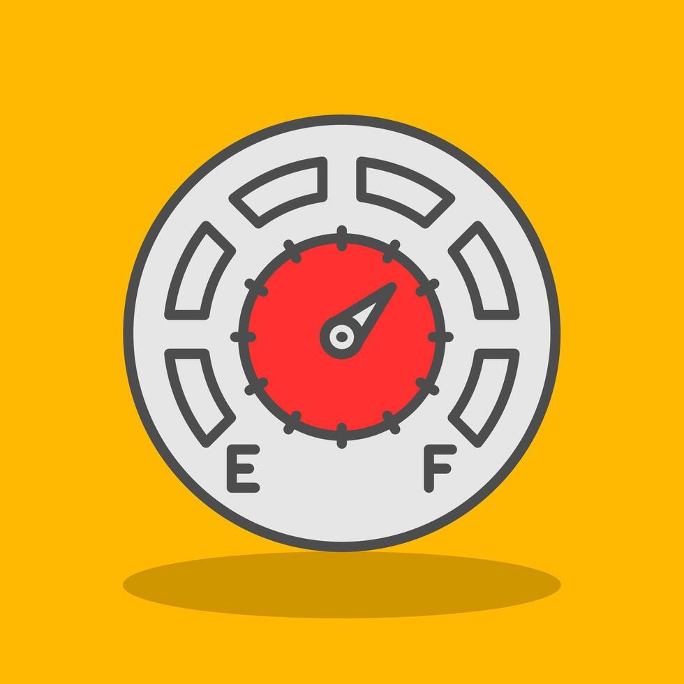 Gauge Filled Shadow Icon vector