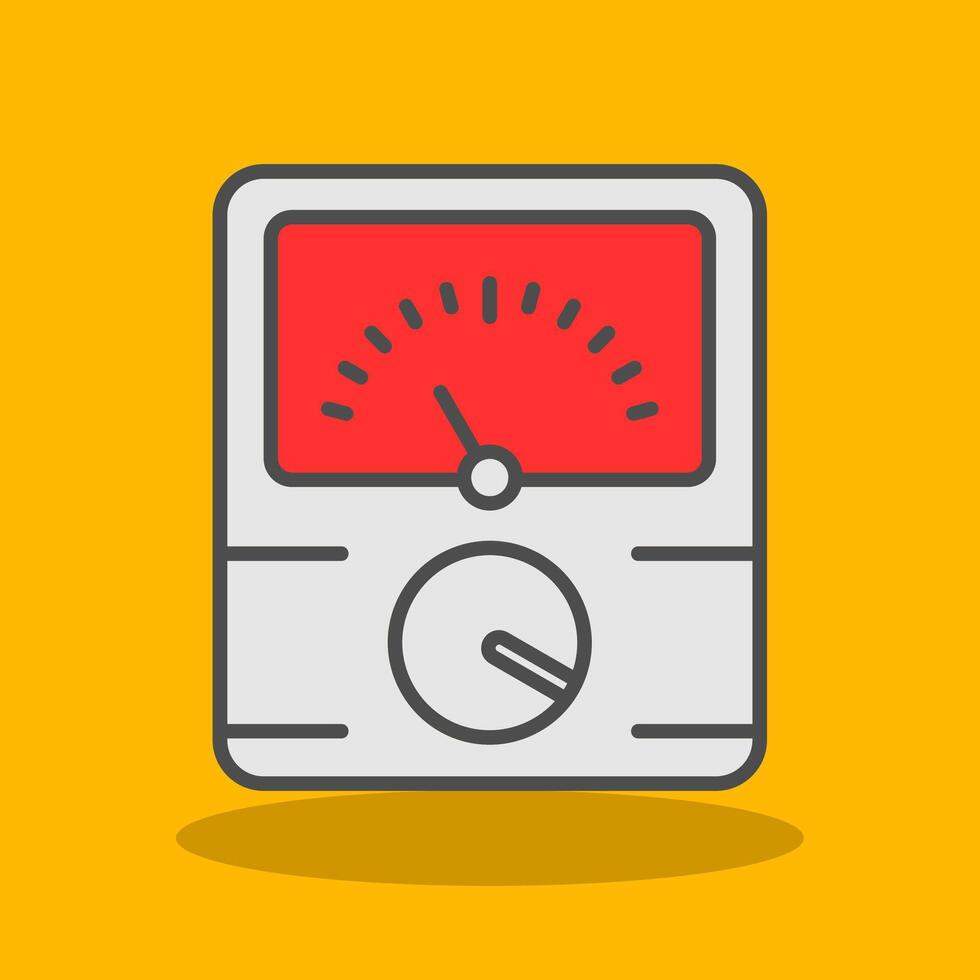 Dial Filled Shadow Icon vector