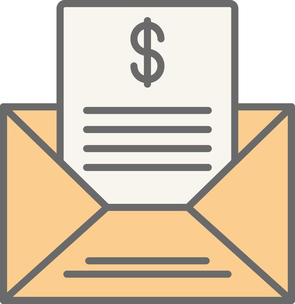 Mailing Lists Line Filled Light Icon vector