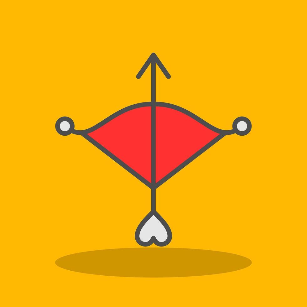 Archery Filled Shadow Icon vector