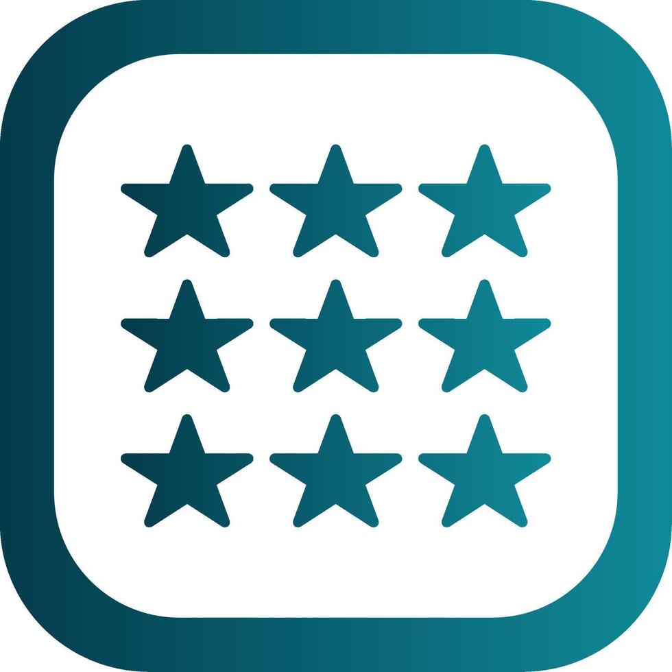 Stars Glyph Gradient Corner Icon vector