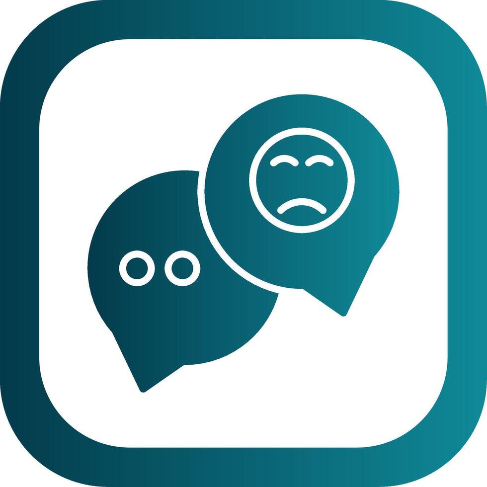 Speech Bubble Glyph Gradient Corner Icon vector