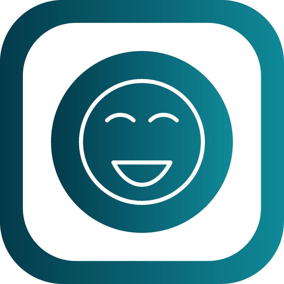 Happy Glyph Gradient Corner Icon vector